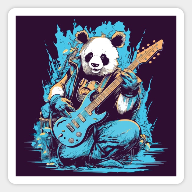 Panda Rockstar Magnet by TVEX19